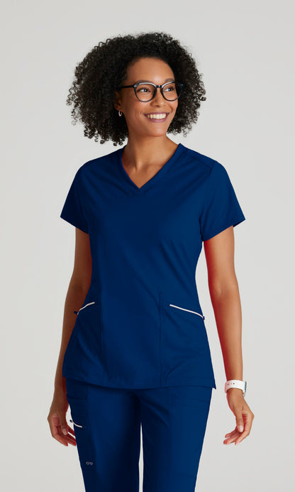 Barco One Performance Knits BOT209 Victory Knit Scrub Top Indigo