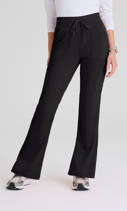 Greys Anatomy Spandex Stretch GRSP722 Women's Kristi Pant in Black by Barco Model Image Front