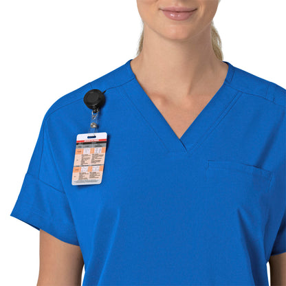 Force Cross-Flex C13110 Oversized V-Neck Scrub Top Royal Model Image Alternate | Carhartt