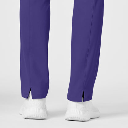 RENEW 5334 High Waist Slim Leg Scrub Pants Grape Model Image Alternate | Wink