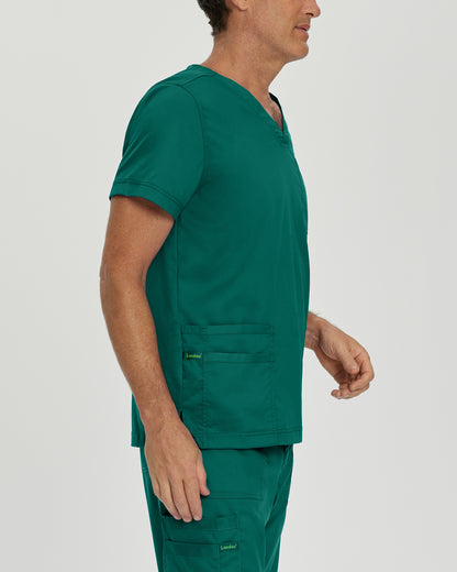 ProFlex 4253 Men's 4 Pocket V Neck Scrub Top Hunter Image