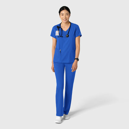 Boundless 6251 2-Pocket V-Neck Scrub Top Royal Model Image Alternate | Wink