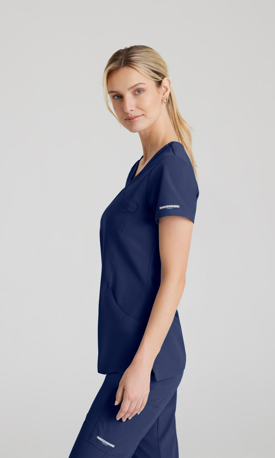 Skechers SK102 Reliance Scrub Top Navy