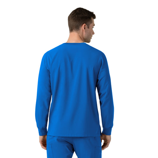 Force Cross-Flex C16610 Men's Crew Neck Long Sleeve Scrub Top Royal