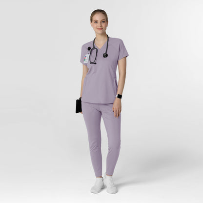 RENEW Knit 6259 Women's Flex-n-Reach V-Neck Raglan Scrub Top Wisteria