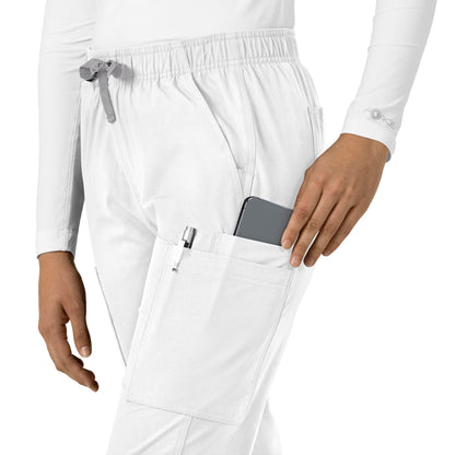 Force Essentials C51213 Straight Leg Scrub Pants White Model Image Left Side | Carhartt