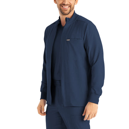 Forward LJ703 Men's 3 Pocket Scrub Jacket Navy Image