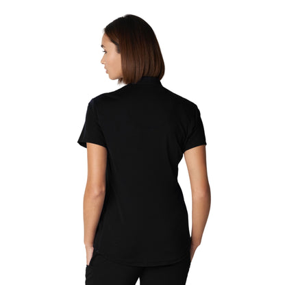 V-Tess WT110 Women's 2 Pocket V Neck Scrub Top Black Image