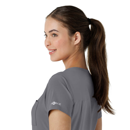 Force Cross-Flex C13410 Tuck-In Scrub Top Pewter Model Image Alternate | Carhartt