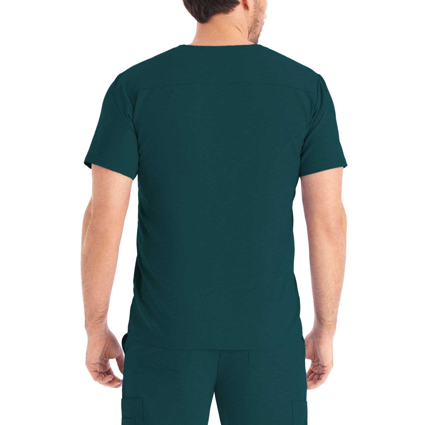 V-Tess 2206 Men's 2 Pocket V Neck Scrub Top Caribbean Image