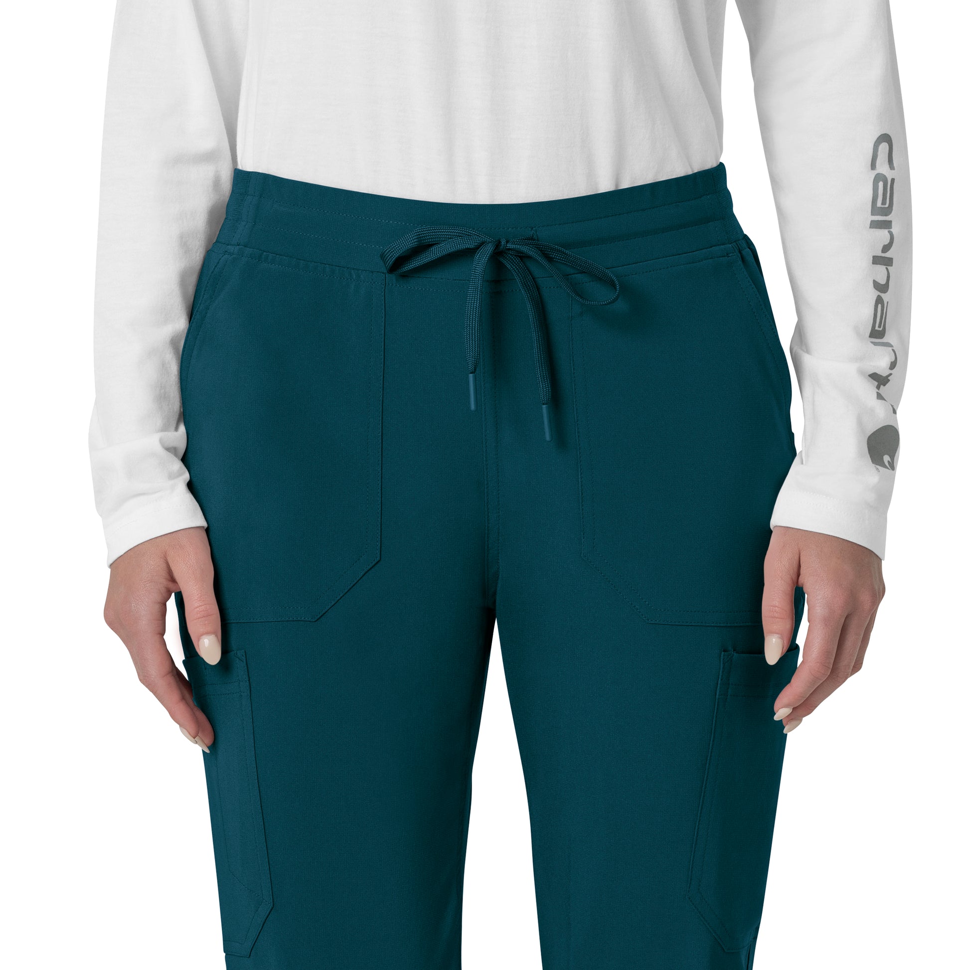 Force Cross-Flex C53110 Cargo Jogger Scrub Pants Caribbean Model Image Left Side | Carhartt