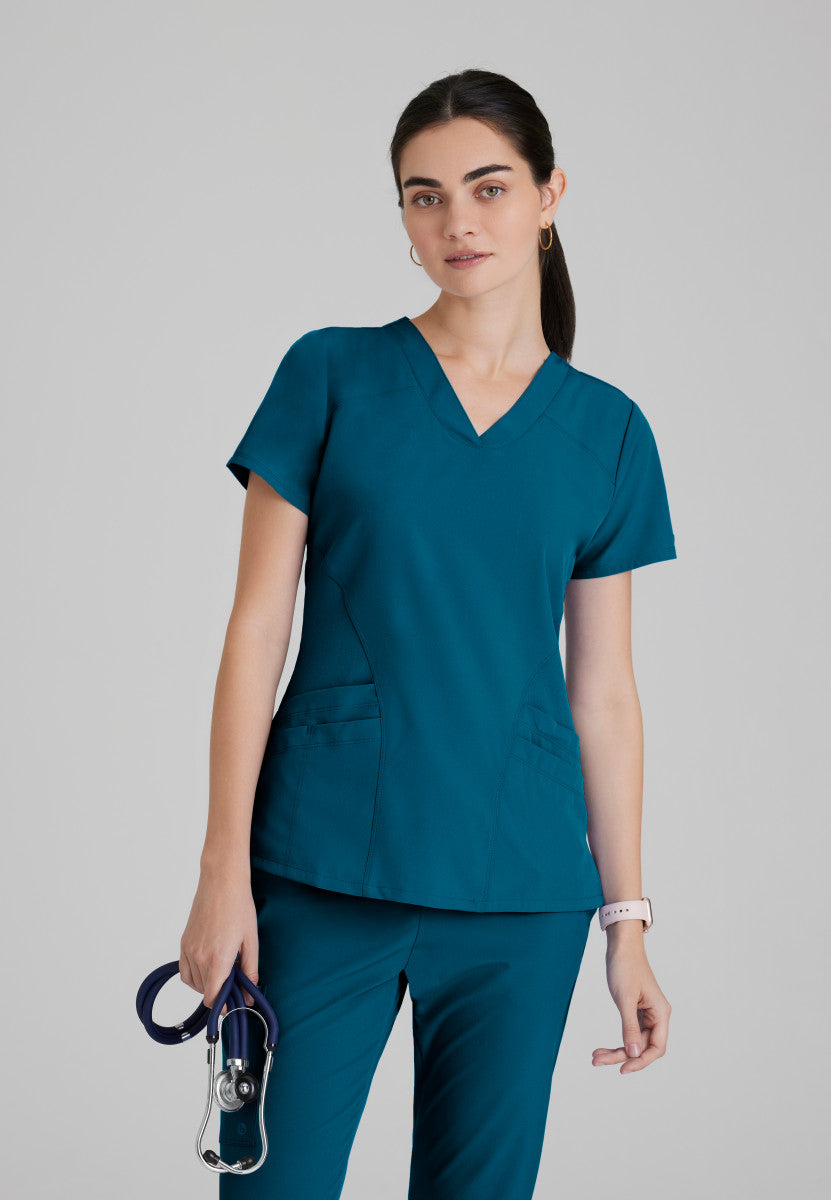 Barco One 5106 Pulse Scrub Top Bahama