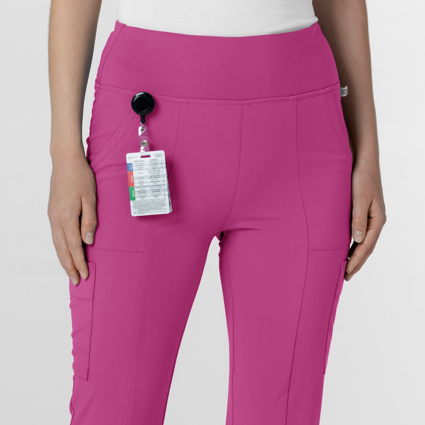 RENEW 5534 Cargo Flare Scrub Pants Raspberry Model Image Alternate | Wink