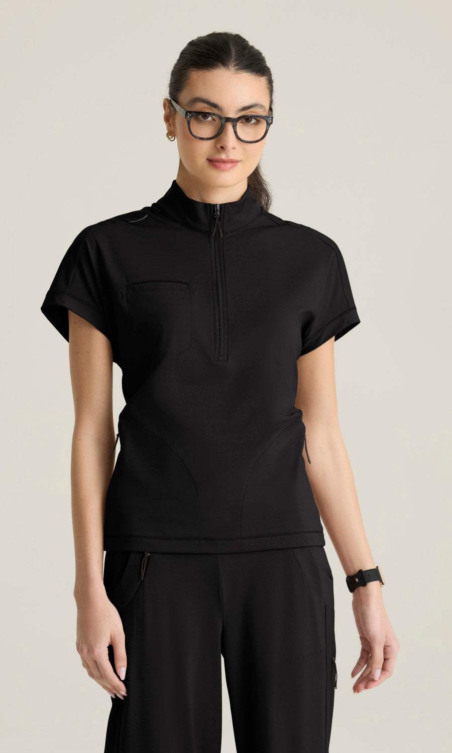 Grey's Anatomy Knits GRST319 Crystal Top Black - front