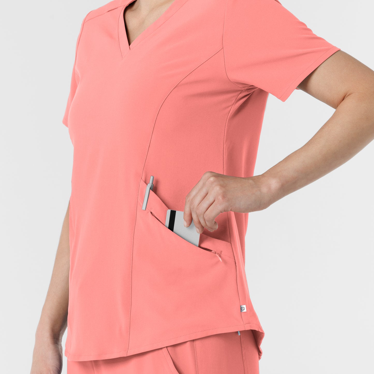 RENEW 6134 Women's V-Neck Scrub Top Paradise Pink