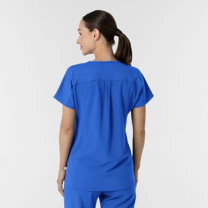 RENEW 6154 Women's V-Neck Tunic Scrub Top Royal