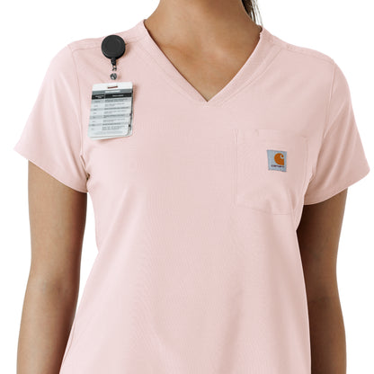 Force Cross-Flex C13410 Women's Tuck-In Scrub Top Soft Rose