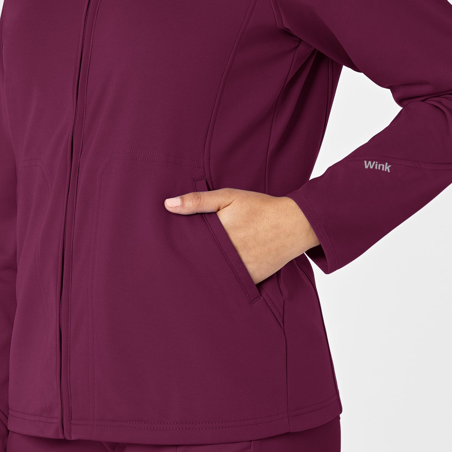 Layers 8209 Fleece Full Zip Jacket Wine Model Image Alternate | Wink