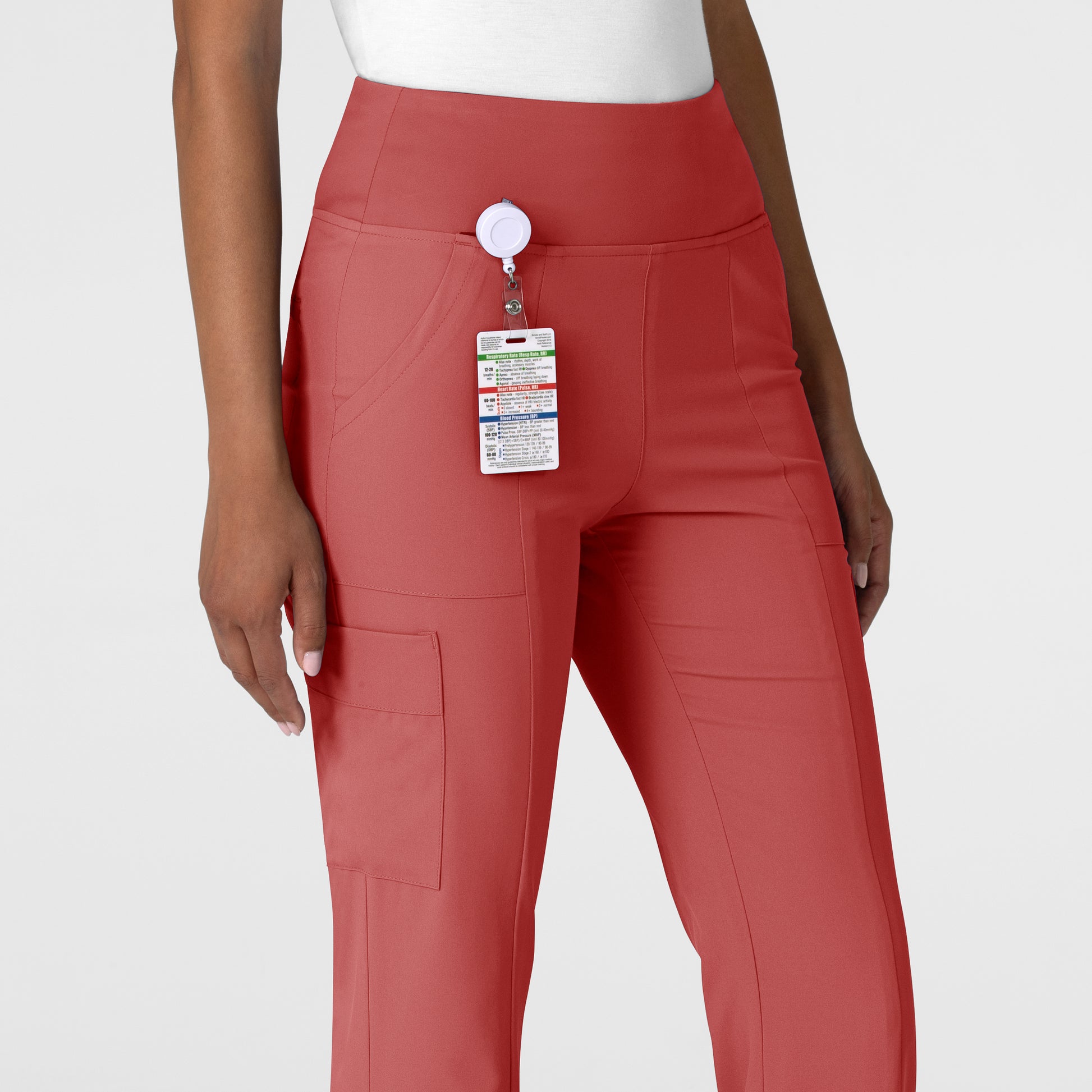 RENEW 5534 Cargo Flare Scrub Pants Mineral Red Model Image Alternate | Wink