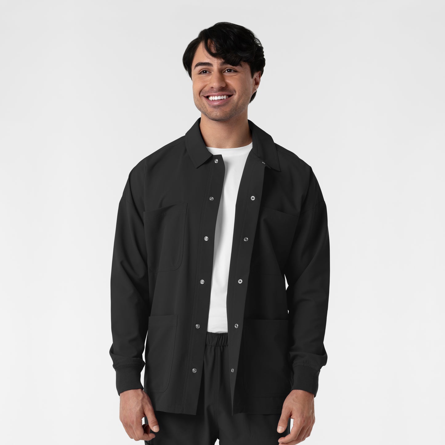 NURTUR 8380 Men’s Scrub Shirt Jacket Black