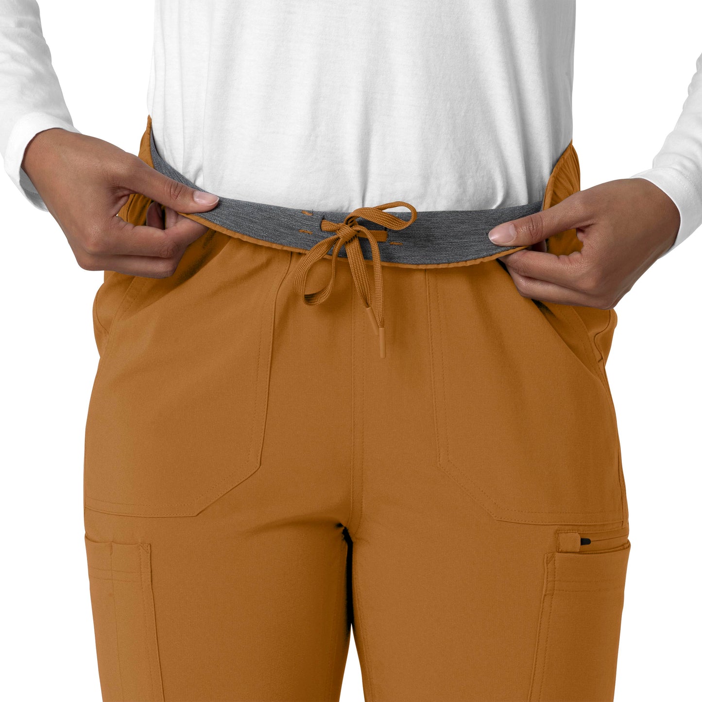 Force Cross-Flex C53210 Straight Leg Cargo Scrub Pants Fox Brown Model Image Alternate | Carhartt