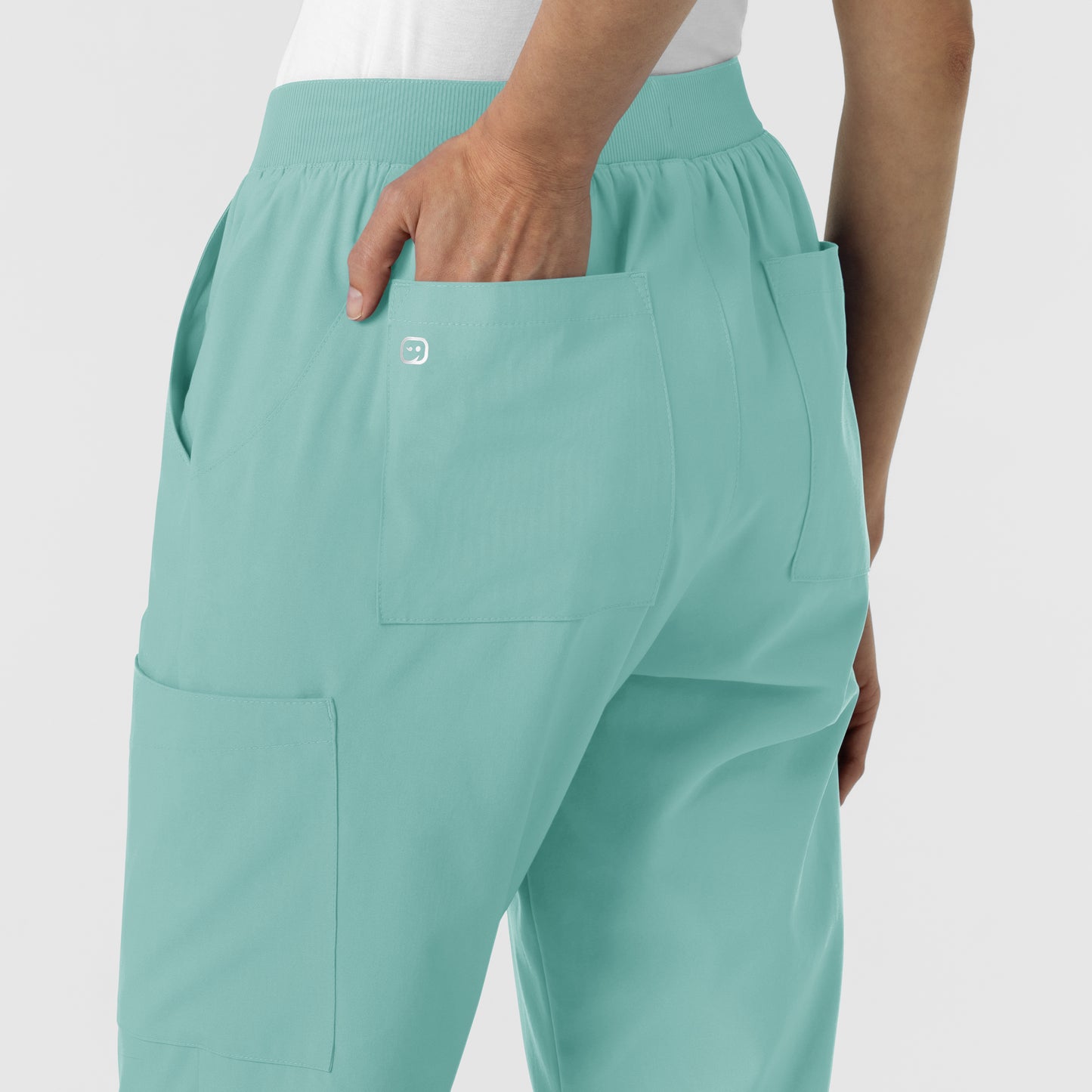 W123 5145 Cargo Utility Scrub Pants Turquoise Model Image Alternate | Wink