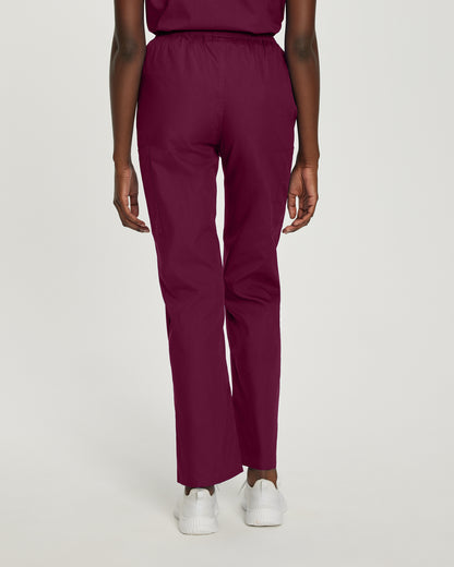 Scrub Zone 83221 Women's Cargo Scrub Pants Wine Image