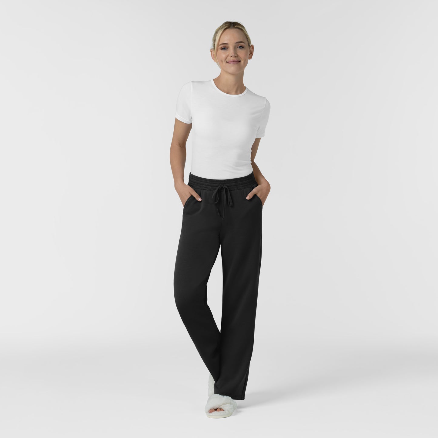 Unwind & Lounge 5189 Women's Wide Leg Pants Black