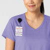 Boundless 6251 2-Pocket V-Neck Scrub Top Iris Purple Model Image Left Side | Wink