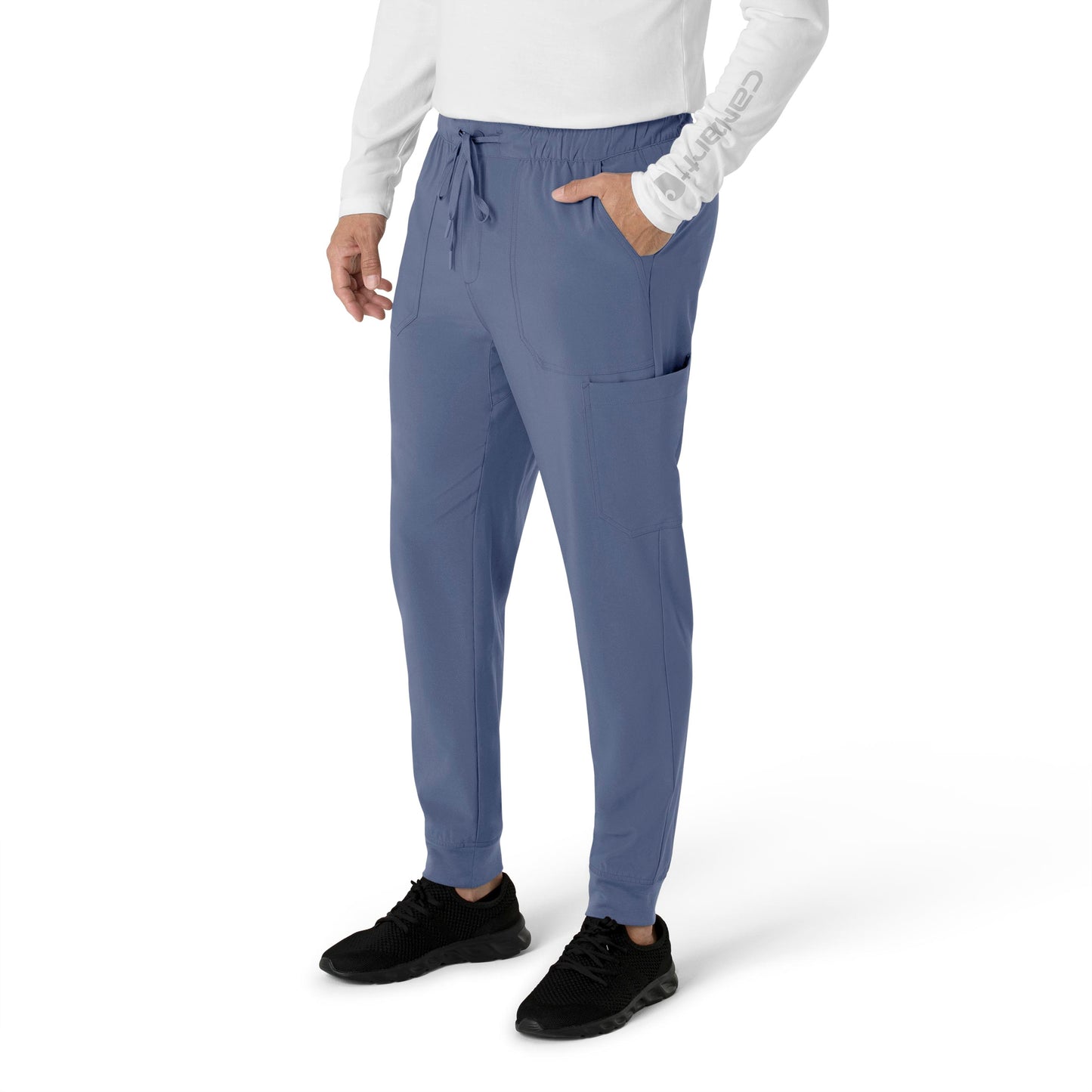 Force Cross-Flex C56310 Men's Jogger Scrub Pants Riverside Model Image Right Side | Carhartt