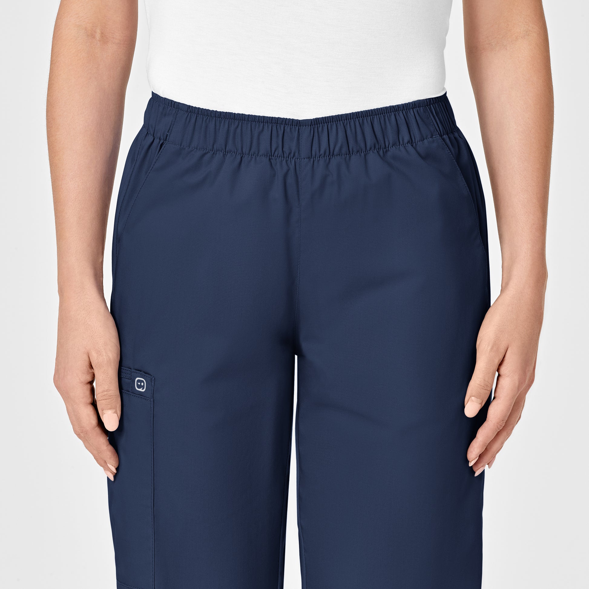 WonderWonderWORK 501 Pull-On Cargo Scrub Pant Navy Model Image Alternate | Wink