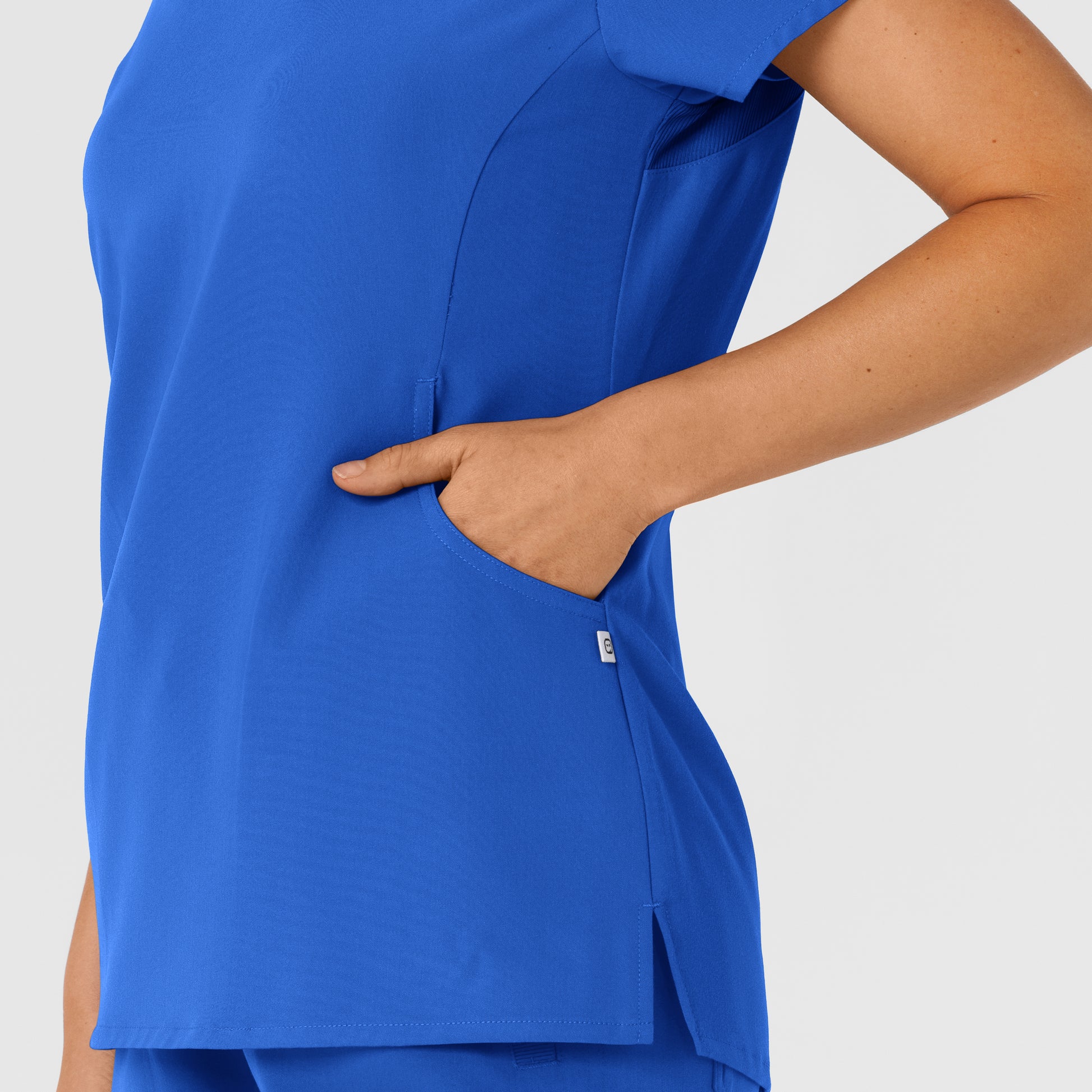 Nova 6432 Flex-n-Reach V-Neck Scrub Top Royal Model Image Alternate | Wink