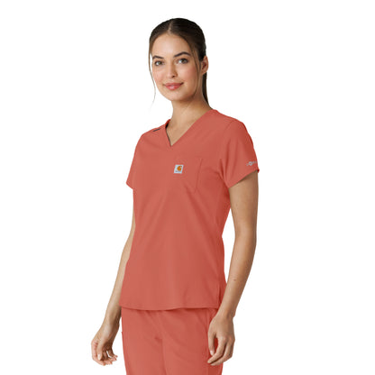 Force Cross-Flex C13410 Women's Tuck-In Scrub Top Dusty Cedar