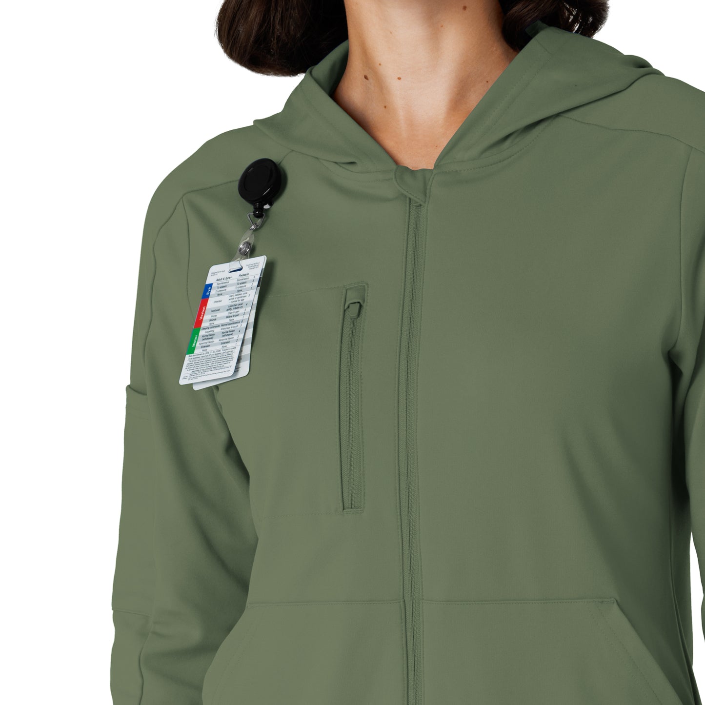 RENEW Knit 8159 Women’s Zip Hoodie Olive