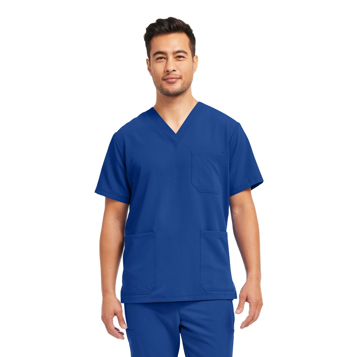 V-Tess WT149 Men's 3 Pocket V Neck Scrub Top Royal Image