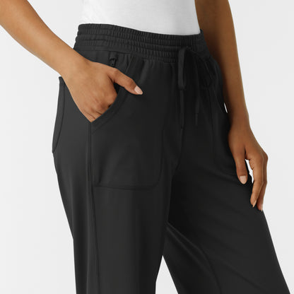 RENEW Knit 5559 Women's Wide Leg Scrub Pants Black