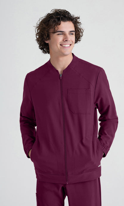 Cleveland Clinic Grey's Anatomy Evolve GSSW887 Cycle Scrub Jacket Wine