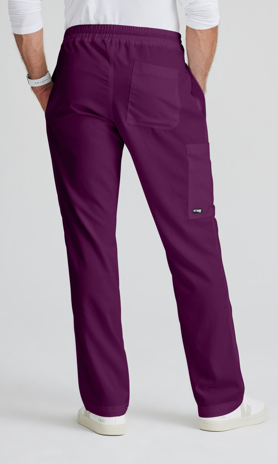 Grey's Anatomy GRP558 Evan Scrub Pants Wine