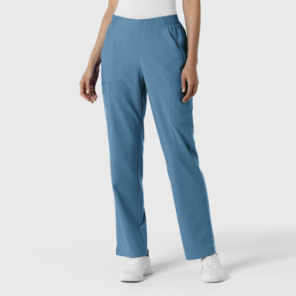 W123 5145 Women's Cargo Utility Scrub Pants Pacific Blue