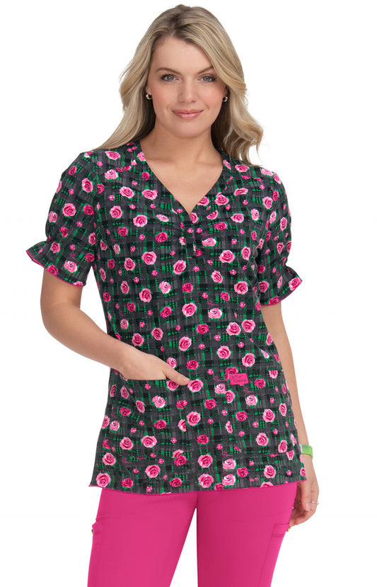 Betsey Johnson B126PR Canola Top Cozy Roses