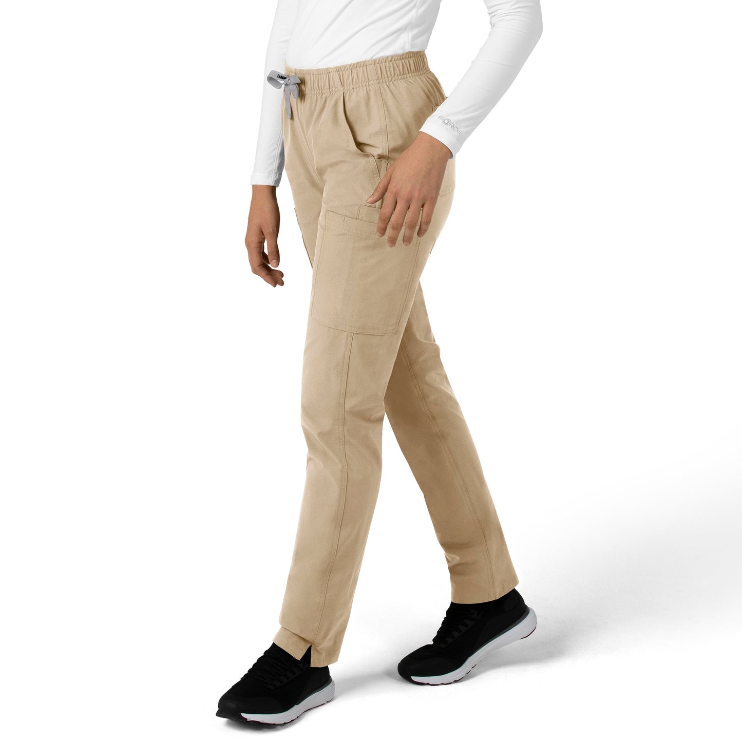 Force Essentials C51213 Straight Leg Scrub Pants Khaki Model Image Right Side | Carhartt