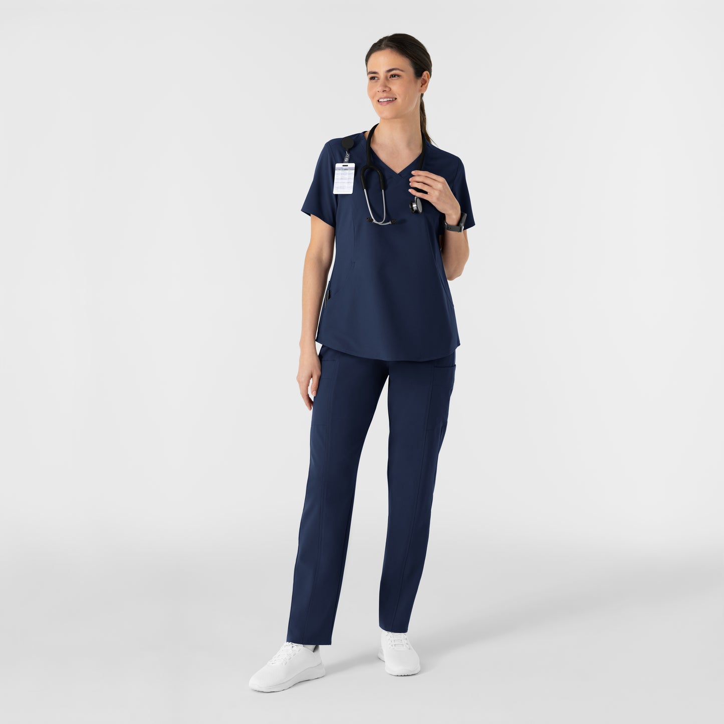 RENEW 6254 Women's V-Neck Scrub Top Navy
