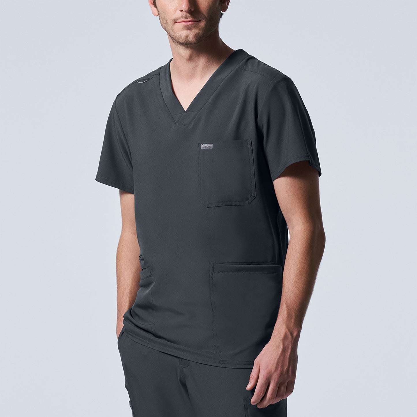 Forward LT110 Men's 4 Pocket V Neck Scrub Top Pewter Image