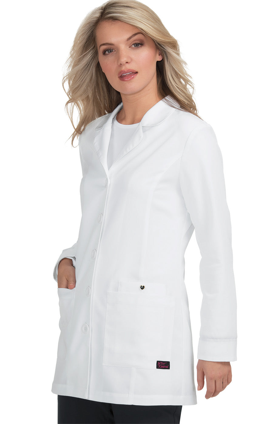 Betsey Johnson B400 Marigold Lab Coat White