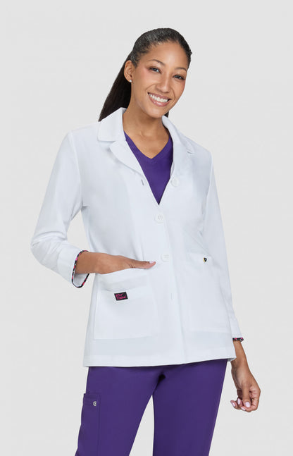 Betsey Johnson B402 Canna Lab Coat White