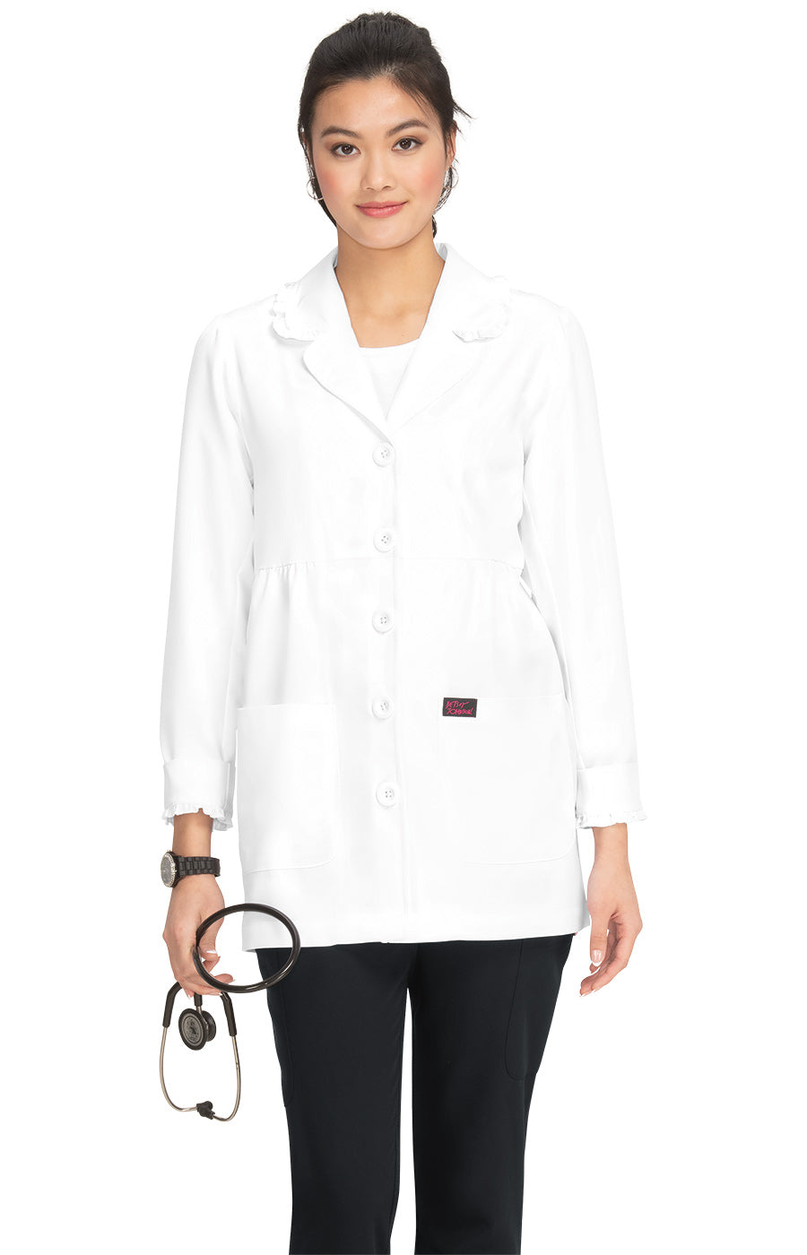 Betsey Johnson B403 Juniper Lab Coat White