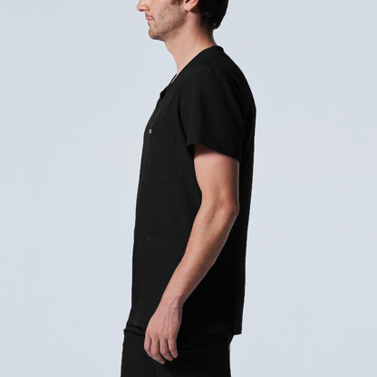 Forward LT110 Men's 4 Pocket V Neck Scrub Top Black Image