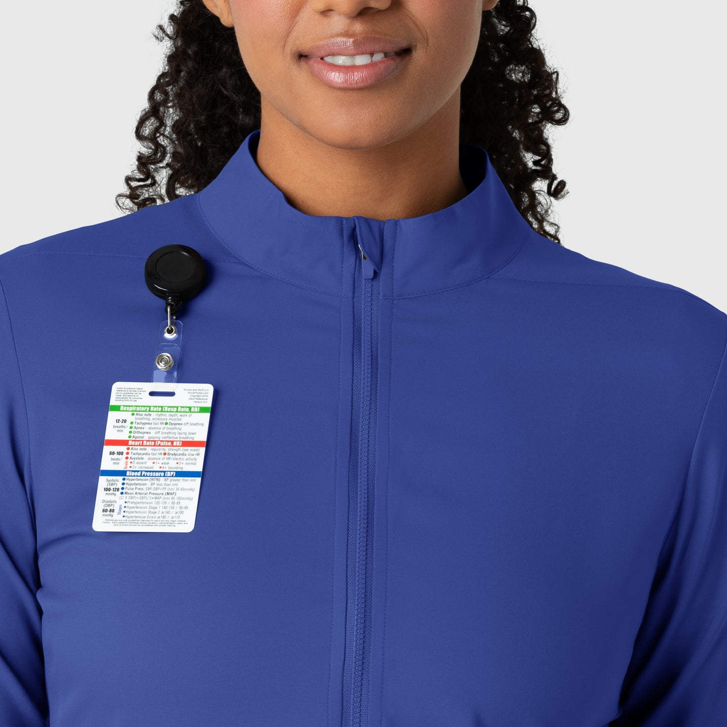 Boundless 8151 Women's Warm Up Scrub Jacket Galaxy Blue