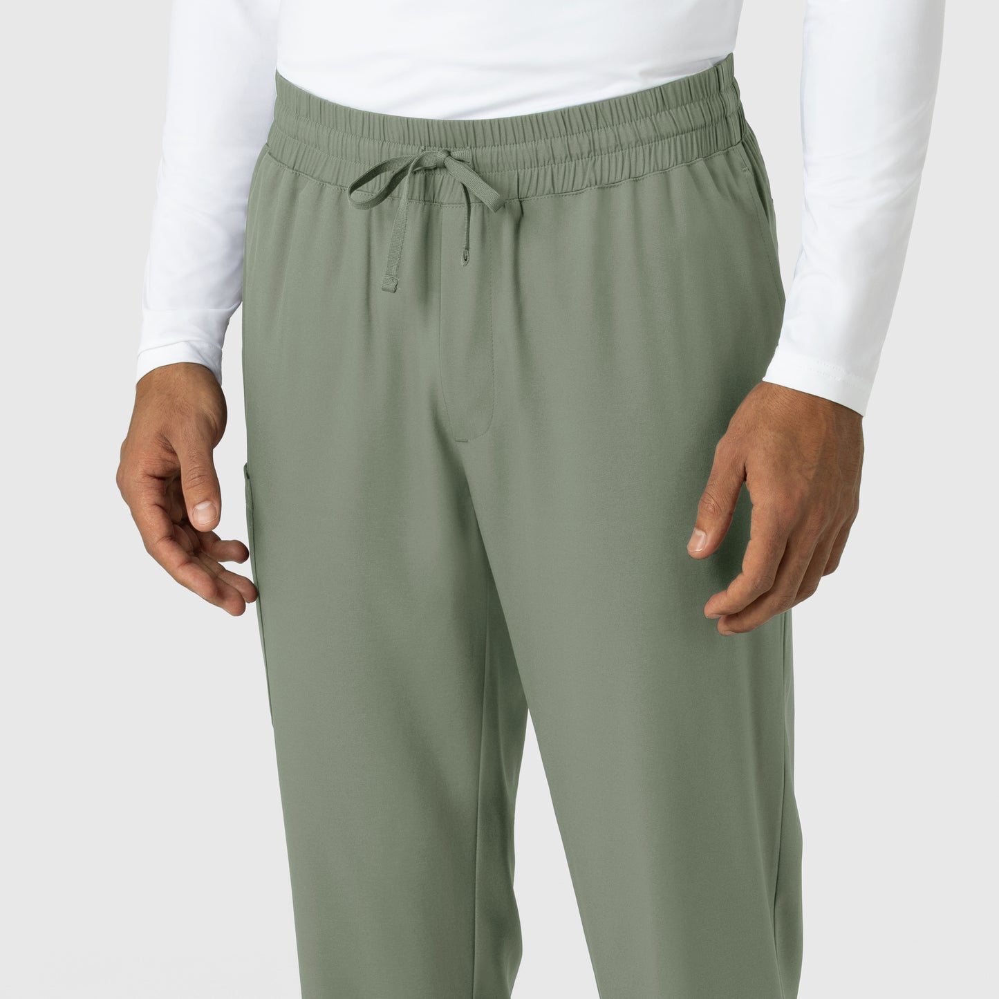 Boundless 5351 Men's Straight Leg Scrub Pants Sage Model Image Alternate | Wink