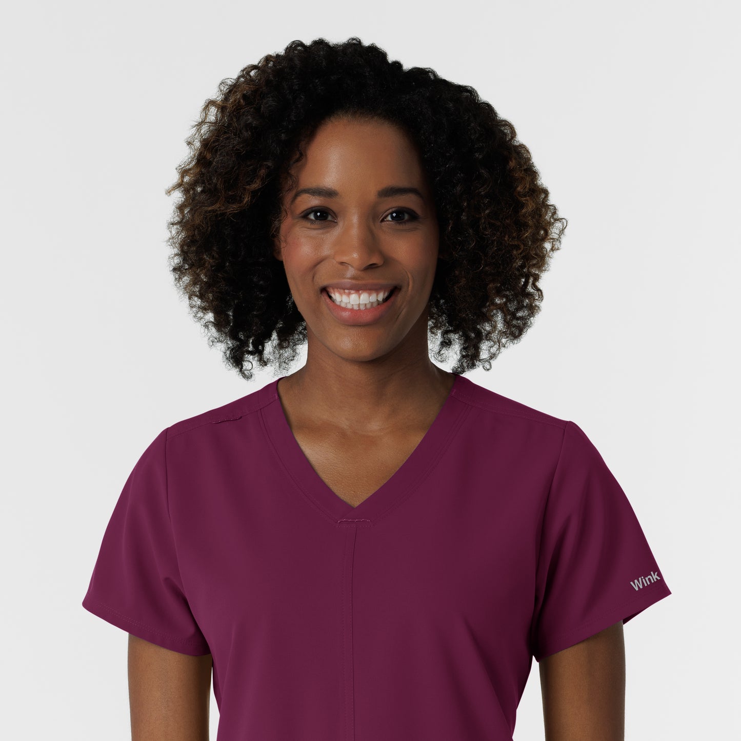 NURTUR 6180 Women's V-Neck Scrub Top Wine
